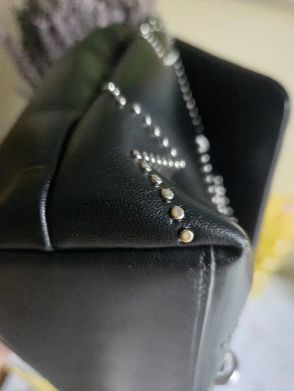 GUC Rebecca Minkoff Edie Star Studded Black Leather Shoulder Bag